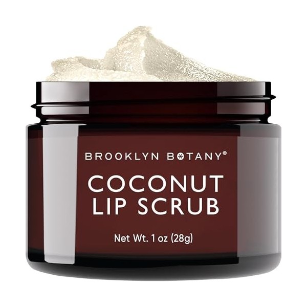 Brooklyn Botany Exfoliant à lèvres 28 g – Hydratant pour les lèvres sèches et gercées – Exfoliant doux pour les lèvres lisses