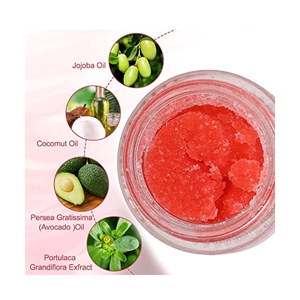 Gommage pour les Lèvres Ingrédients Naturels à la Fraise Gommage pour les Lèvres Adoucir Cutin Exfolier Fade Lip Lines Gommag