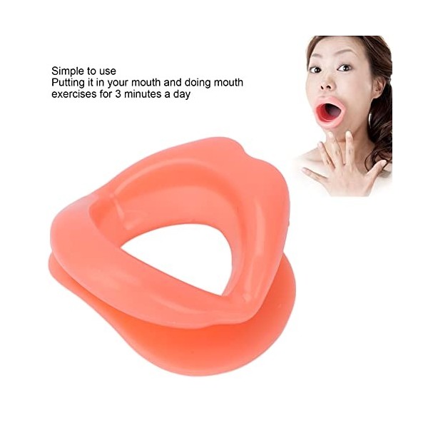 Outil de Massage Musculaire de la Bouche Orale, Visage en Silicone Amincissant Lentraîneur de Sourire pour les Lèvres