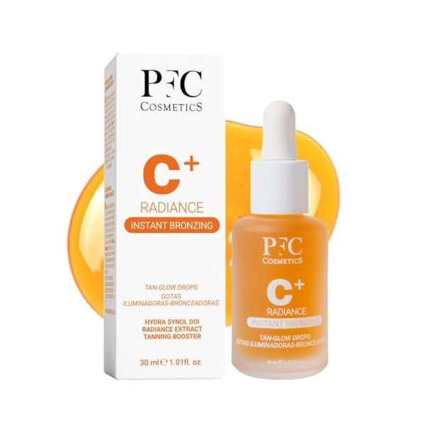 PFC Gouttes autobronzantes 30ml Visage et Corps. Unisexe. A Mélanger avec Votre Crème Habituelle. Bronzage Naturel et Progres