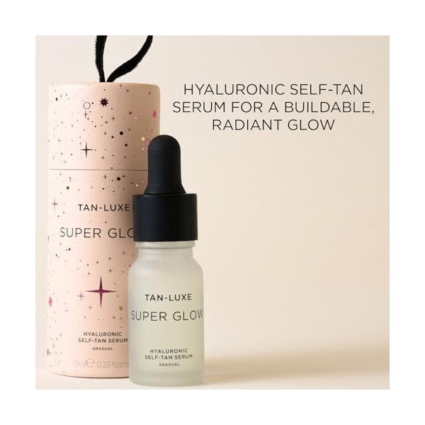 Tan-Luxe Super Glow Bauble Containing Travel Size Gradual Facial Self-Tan Serum with Hyaluronic Acid, 10ml