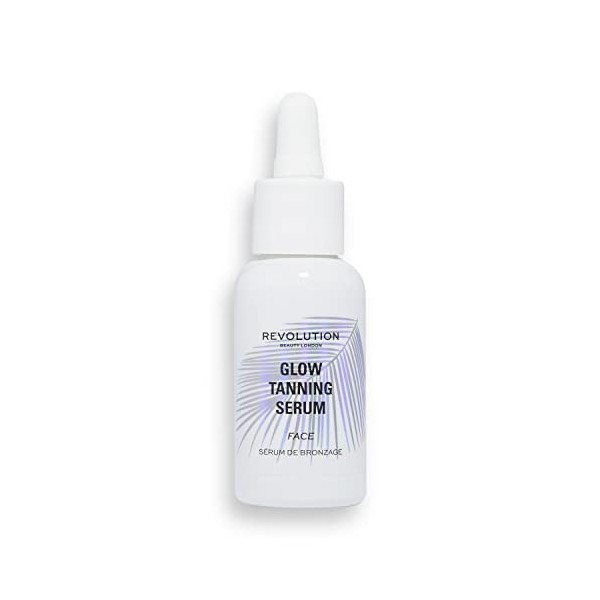 Makeup Revolution, glowing Face Tan Serum, Sérum Bronzant pour Le Visage, avec Spf30, Autobronzant, 30ml