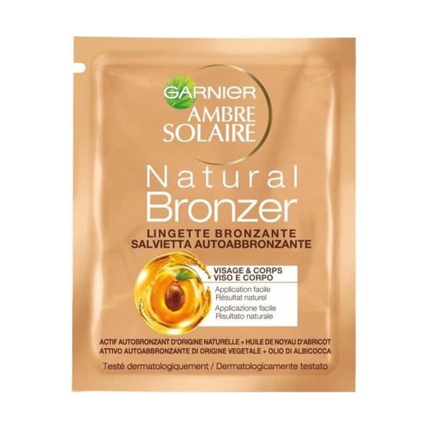 No Streaks Bronzer de Ambre Solaire Autobronzants Lingettes Visage cou decollete