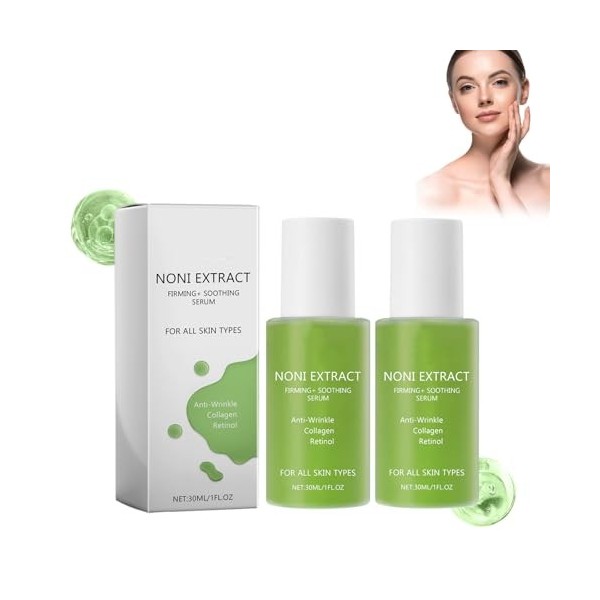 Lot de 2 sérums pour le visage au collagène et au rétinol pour hydrater, hydrater et apaiser les fruits - Sérum anti-âge cont