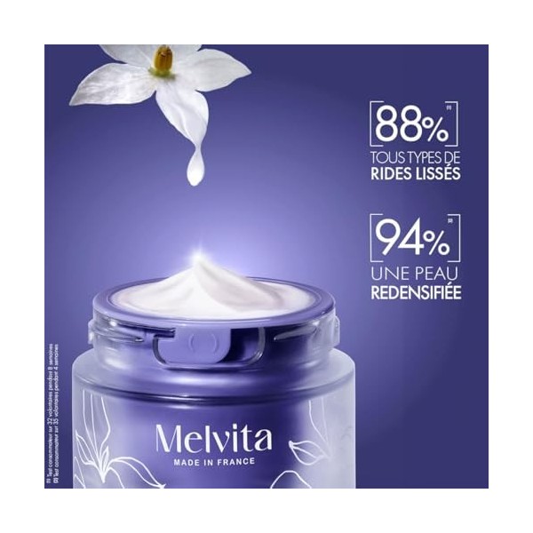 Melvita - Nectar Sublime Crème Repulpante et Anti-Âge - Soin Liftant Intensif et Nourrissant - Velours Suprême Cosmebio - Tou