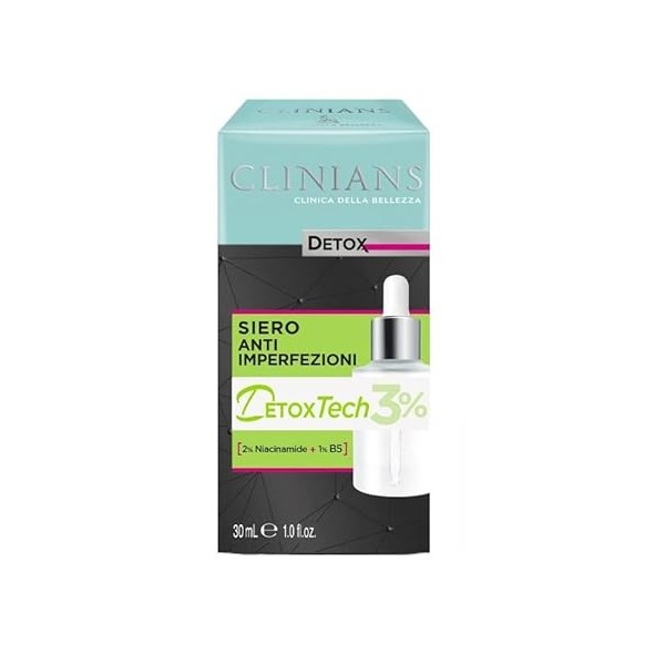 CLINIANS | Sérum Anti-Imperfections, Detox, Dermatologiquement testé, Made in Italy, 30 ml