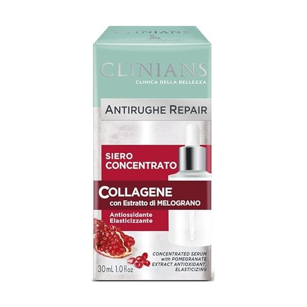 CLINIANS | Sérum Concentré Réparateur Anti-Rides, Dermatologiquement testé, Made in Italy, 30 ml