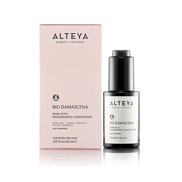 Alteya Organics - Concentré régénérant certifié bio - 30 ml - Sérum pour le visage primé à lhuile de rose bio bulgare - Régé