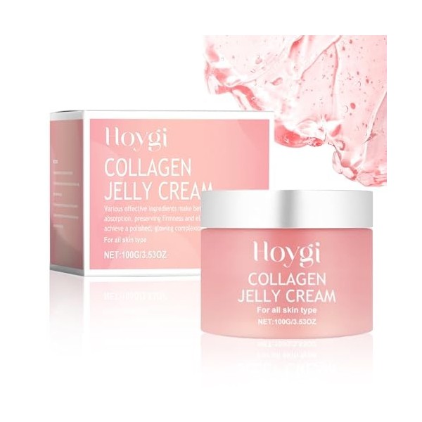 Collagen Jelly Cream Crème Hydratante pour le Visage Au Collagène Hydrolysé Collagen Jelly Cream Réduit Les Rides et Ridules 