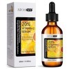 Vitamine C Serum Visage avec Acide Hyaluronique et Vitamine E, Anti-rides, Anti-âge et Hydratant. Soin Visage Végétalien, Ser