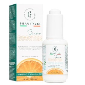 BEAUTYLEI | Sérum Booster Multivitaminé Visage Cou, Anti-taches, Anti-Âge, Illuminateur, Hydratant, Vitamine C, Vitamine E, B