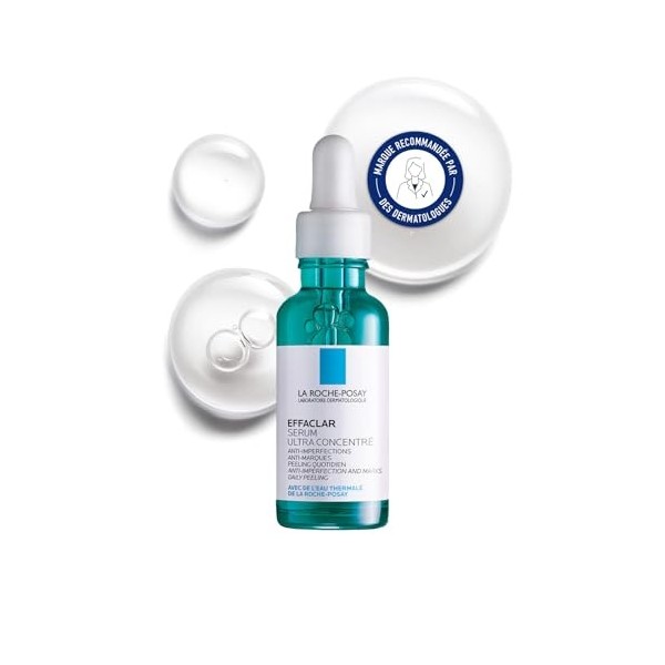 La Roche-Posay, Effaclar, Sérum Ultra Concentré, Anti-imperfections, Anti-Points Noirs & Anti-Marques, Effet Peeling Quotidie