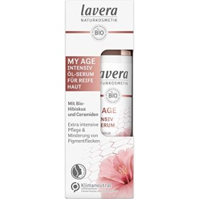 lavera MY AGE Sérum à lhuile intense - Hibiscus et céramides dorigine végétale - Réduit les taches pigmentaires - Pour peau