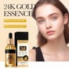 24k Gold Serum for Face,Sérum hydratant pour le visage et les yeux,Skin Moisturizing Anti-Aging,Hyaluronic Acid Serum,for Dar