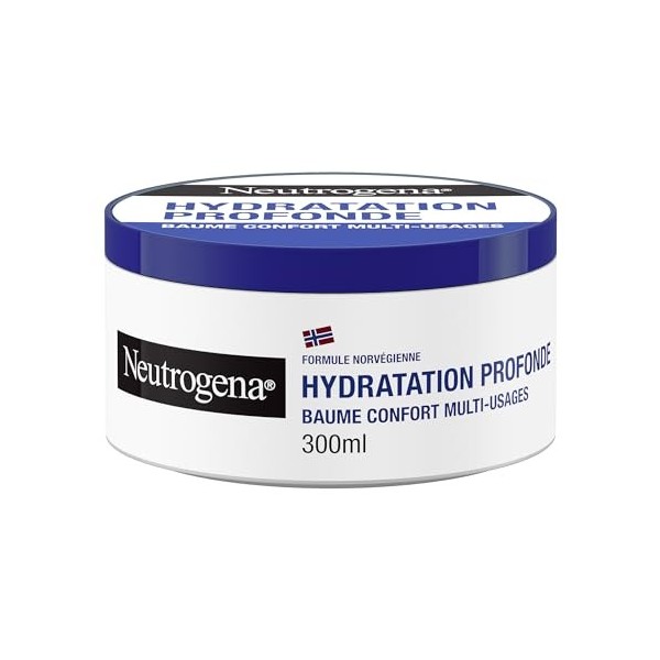 Neutrogena | Baume Confort Multi-Usages Hydratation Profonde pot de 300 ml – Baume hydratant avec formule norvégienne – Bau