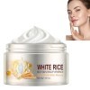 Crème Blanchissante Riz,Riz Crème Anti-âge Visage,Crème Blanchissante pour le Visage,30G Crème Hydratante Riz,Crème Blanchiss