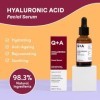 Sérum facial à lacide hyaluronique Q+A. Hydrate, nourrit et rend la peau plus rebondie. Convient aux végétaliens, sans parfu