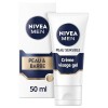 NIVEA MEN Crème Visage Gel Peau & Barbe pour peaux sensibles 1 x 50 ml , crème visage hydratante homme 0% alcool, crème barb