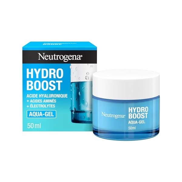 Neutrogena | Aqua-Gel Hydro Boost pot de 50 ml – Crème hydratante pour tous types de peaux à lacide hyaluronique – Gel hyd