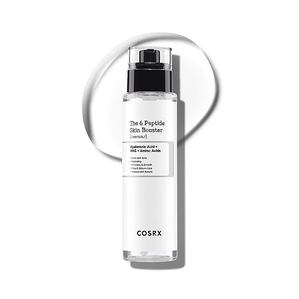 COSRX 6X Peptide Collagen Booster Toner Serum 150mL/5.07 Fl.Oz, Essence Faciale Boostant le Renouvellement Cutané, Niacinamid