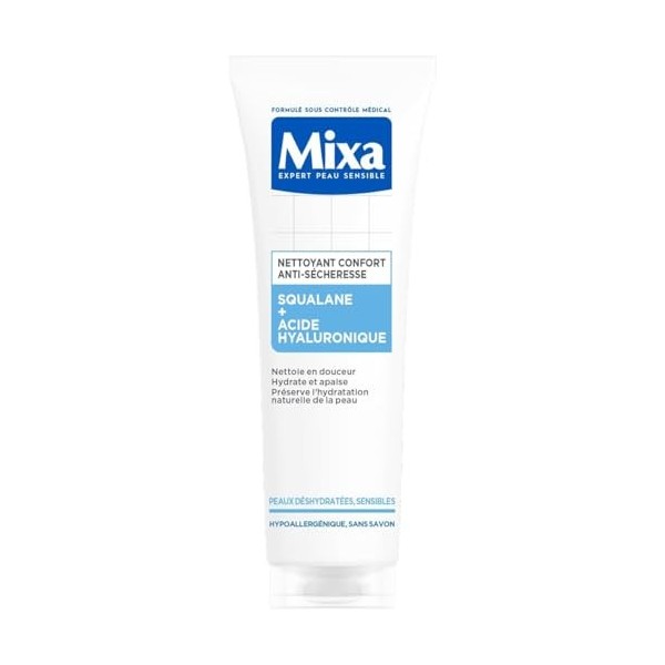 Mixa - Sérum Concentré Réhydratant - Pour Peaux Déshydratées et Sensibles - Enrichi en Acide Hyaluronique et Lactique - 30 ml