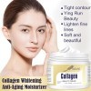 Crème De Collagène, 80g De Crème De Collagène Naturel,Crème Hydratante Visage, Creme Anti Ride,Cou et épaules Stimule le Coll