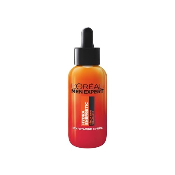 LOréal Men Expert - Sérum Shot Vitamine C pour Homme - Hydrate & Illumine - Concentré en Vitamine C Pure 10% - Usage Quotidi