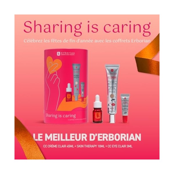 Erborian - Le Meilleur dErborian - Coffret CC Crème x Skin Therapy - CC Crème Clair 45ml + Skin Therapy 10ml + CC Eye Clair 