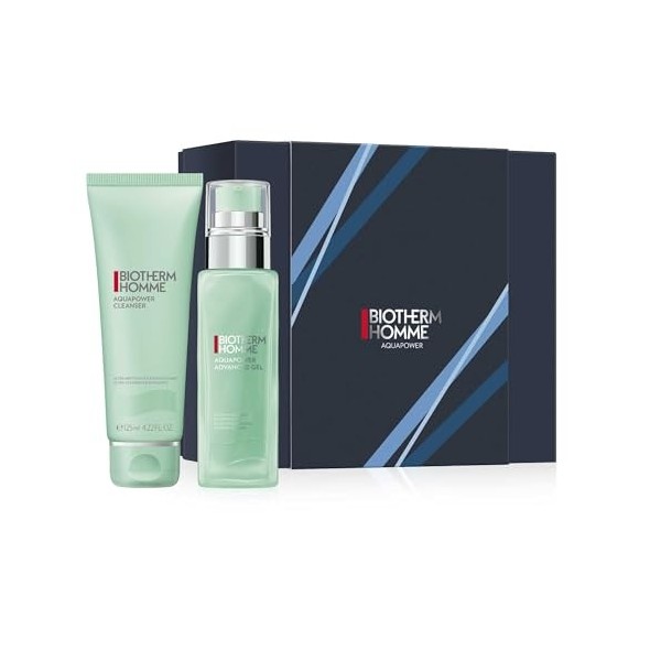 BIOTHERM HOMME - Coffret Cadeau Homme - Routine Soin Visage Hydratant homme - Aquapower Soin du Visage