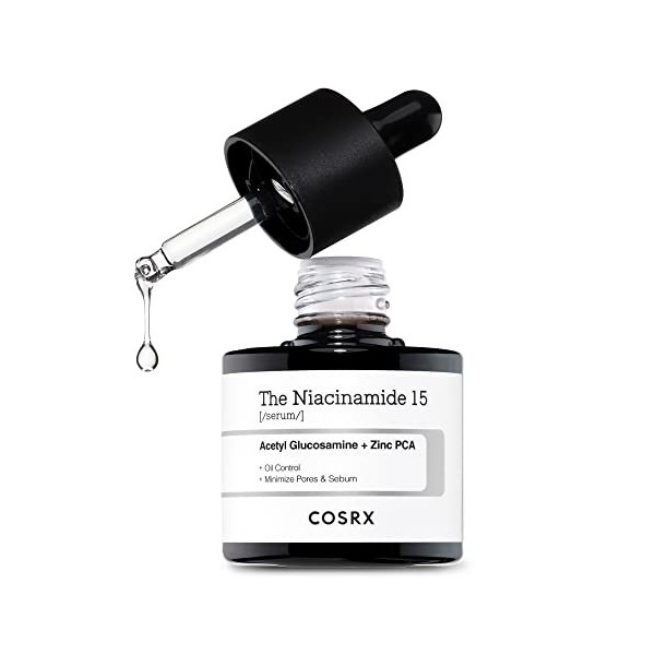 COSRX Niacinamide 15% Sérum, Réduit les Pores Dilatés, Soulagement des Rougeurs, Traitement Correcteur de Décoloration, 20 ml