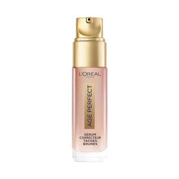 LOréal Paris Sérum anti-âge, soin hydratant contre les taches de vieillesse et les taches pigmentaires, fluide raffermissant