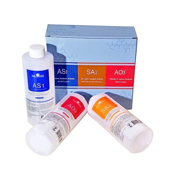 Skin Care AS1 SA2 AO3 Aqua Peeling Solution 400ml Per Bottle Aqua Hydra Peel Solution Face Cleansing Serum 3 Bottles and Mois