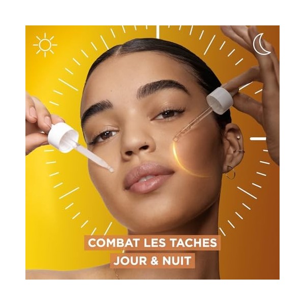 Garnier SkinActive - Coffret Sérum Jour Anti-Taches Brunes + Sérum Nuit Booster d’Éclat - Soin Visage Enrichi en Vitamine C -