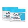 CeraVe Crème SA Anti-Rugosités | 2 x 340g | Crème Hydratante Corps & Visage 24h Exfoliante à lAcide Salicylique pour Peaux T ...