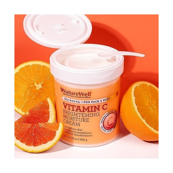 Naturewell Vitamin C Brightening Moisture Cream, 16 oz