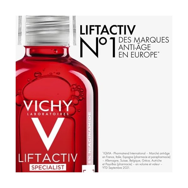 Vichy, Liftactiv Specialist, Sérum Anti-Rides & Anti-Taches B3, Unifie & Repulpe, Enrichi en Niacinamide, Acide Glycolique & 