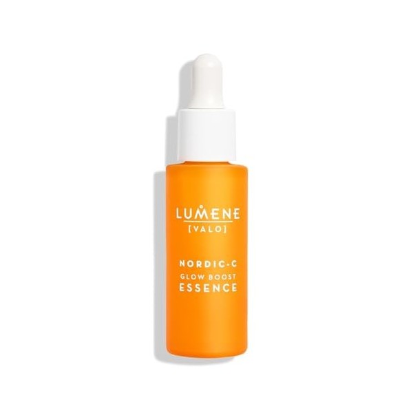 Lumene Nordic-C [Valo] Glow Boost Essence Sérum pour le visage, Sérum Glow Up à la vitamine C avec acide hyaluronique et anti