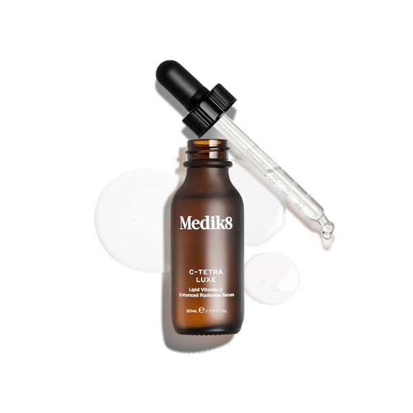 Medik8 C-Tetra Luxe - Sérum Éclat Amélioré Lipide 14% Vitamine C - Atténue les Ridules et les Irrégularités du Teint - Antiox