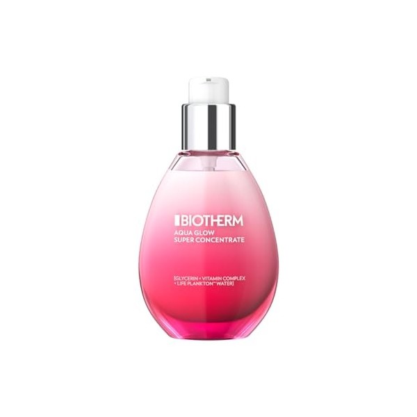 Biotherm, Aqua Glow Super Concentrate, Gel Hydratant Illuminateur, Hydrate & Redonne de lÉclat, Enrichi en Vitamines & Planc