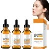 Tkekruh 3PC Sérum Vitamine C 60ml, Sérum Acide Hyaluronique pour Lignes Fines Anti-Rides et Anti-âge Sérum le Visage, Anti-âg