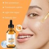 Tkekruh 3PC Sérum Vitamine C 60ml, Sérum Acide Hyaluronique pour Lignes Fines Anti-Rides et Anti-âge Sérum le Visage, Anti-âg