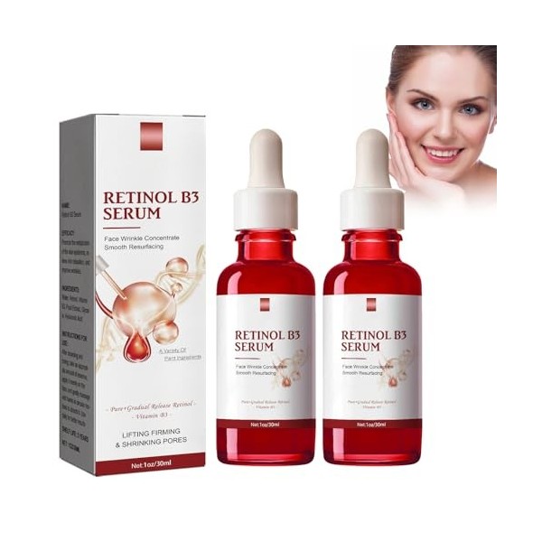 Nmbol Anti-Aging 2pcs Sérum facial au rétinol avec vitamine B3,Sérum Anti-âge,sérum hydratant,sérum pour la peau du visage,sé