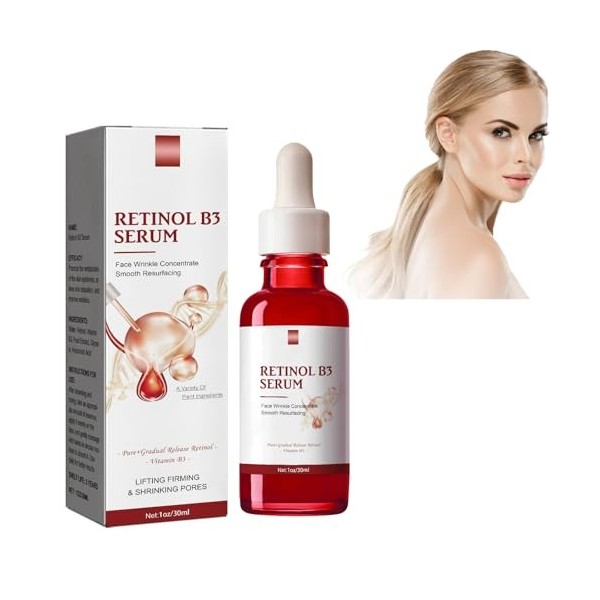 Nmbol Anti-Aging Sérum facial au rétinol avec vitamine B3,Sérum Anti-âge,sérum hydratant,sérum pour la peau du visage,sérum h