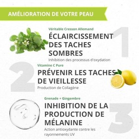 Lenevin BIO Pommade de Cresson pour Taches - Cosmétique Naturelle pour Peau Sensible - Crème Pigmentaire avec Aloe Vera, Vita