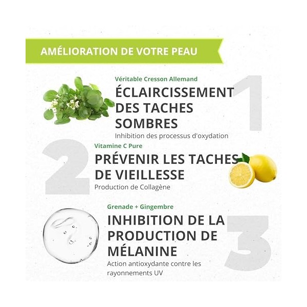 Lenevin BIO Pommade de Cresson pour Taches - Cosmétique Naturelle pour Peau Sensible - Crème Pigmentaire avec Aloe Vera, Vita