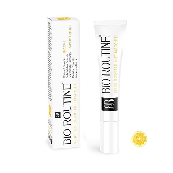 BIO ROUTINE Sérum Vitamine C Booster anti-taches pour un visage lumineux et uniforme – Traitement anti-acné et imperfections 