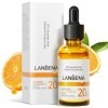 LANBENA Sérum de 20% Vitamine C pour le visage-30ml/1oz, éclaircit le teint, élimine les taches sombres et réduit les rides. 