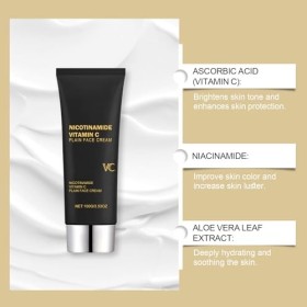 Crème De Maquillage à La Vitamine C, Crème éclaircissante Hydratante Pour Le Visage, Crème Pour Le Visage Unie, Crème Hydrata