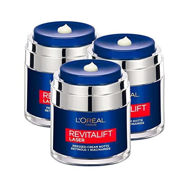 LOréal Paris Revitalift X3 Crème de jour au laser anti-âge triple action raffermissante et éclairante avec Pro-Rétinol et Vi