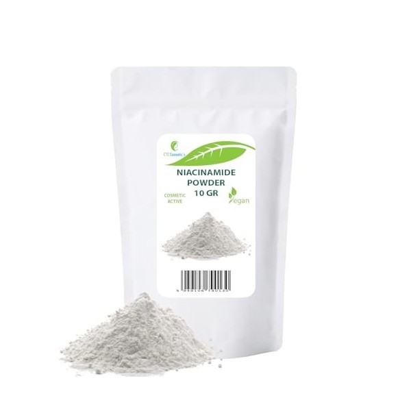 Poudre de niacinamide 100 g vitamine B3, nicotinamide, vitamine PP - Convient à une large gamme dapplications cosmétiques So...